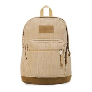 Jansport Exclusive Beige Corduroy Backpack